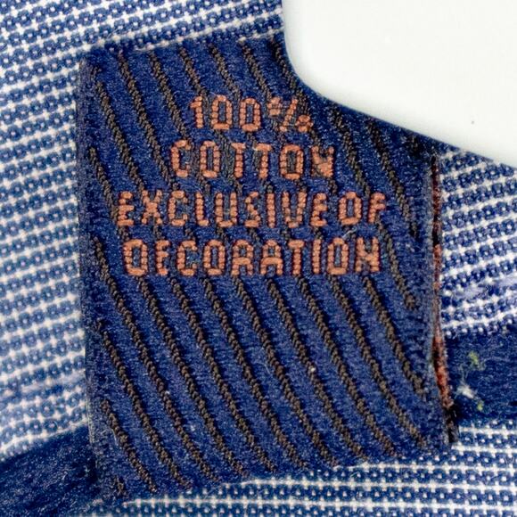 Elie Tahari Men's Long Sleeve Button Up Oxford Cuffs Blue Gray Cotton Size 16.5 - Picture 7 of 12